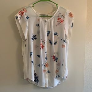 Women’s new floral white dress top